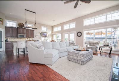 clean and spacious living area